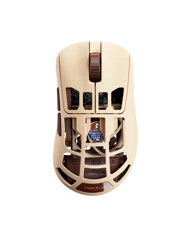 Pulsar [Noctua | Feinmann] F01 Wireless - Gaming mus - Optisk - 5 - Brun