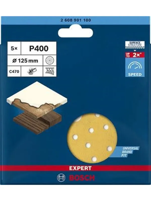 Bosch Expert C470 Sanding Discs P400 5pcs