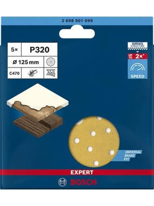 Bosch Expert C470 Sanding Discs P320 5pcs