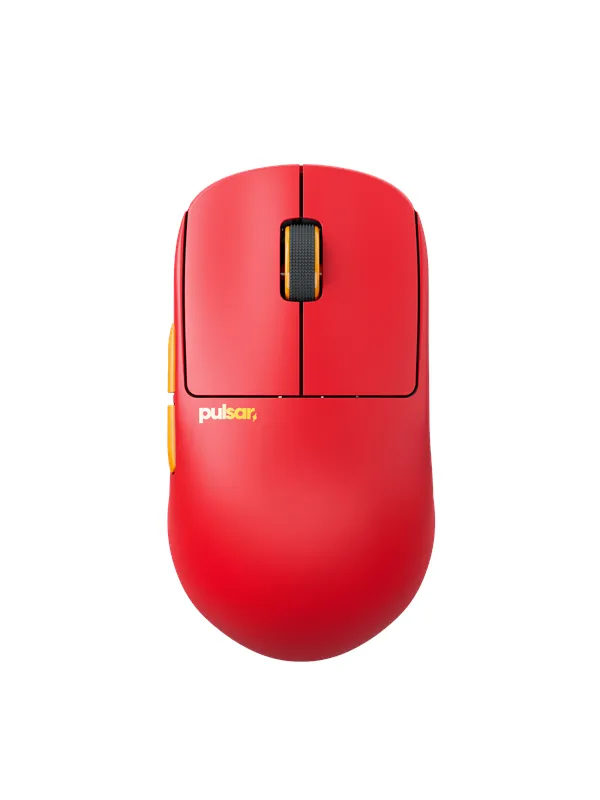 Pulsar X2H CrazyLight Medium Wireless (Volcano) - Gaming mus - Optisk - 5 - Rød