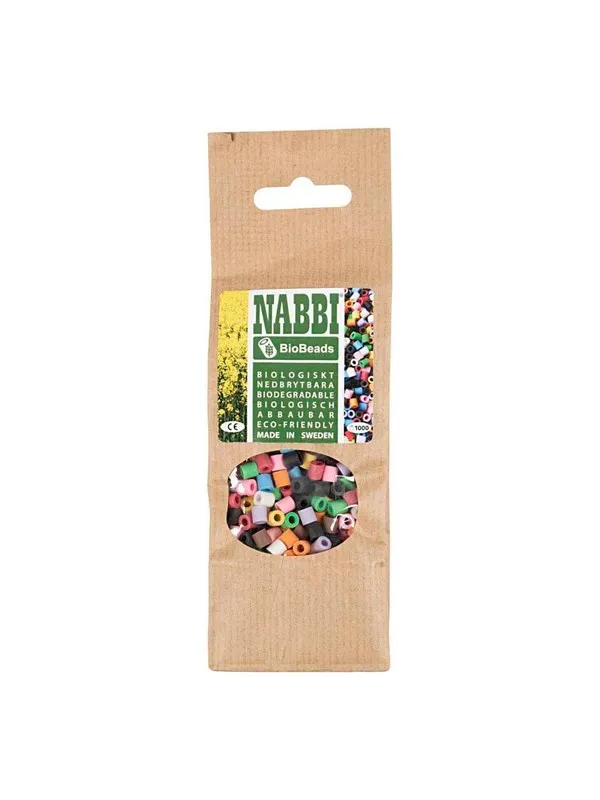 Creativ Company NABBI BioBeads 5x5mm Assorted Colors - 1000 pcs.