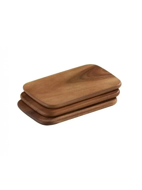 Zassenhaus Frokostbrett 3 stk. akasietre 22x15cm