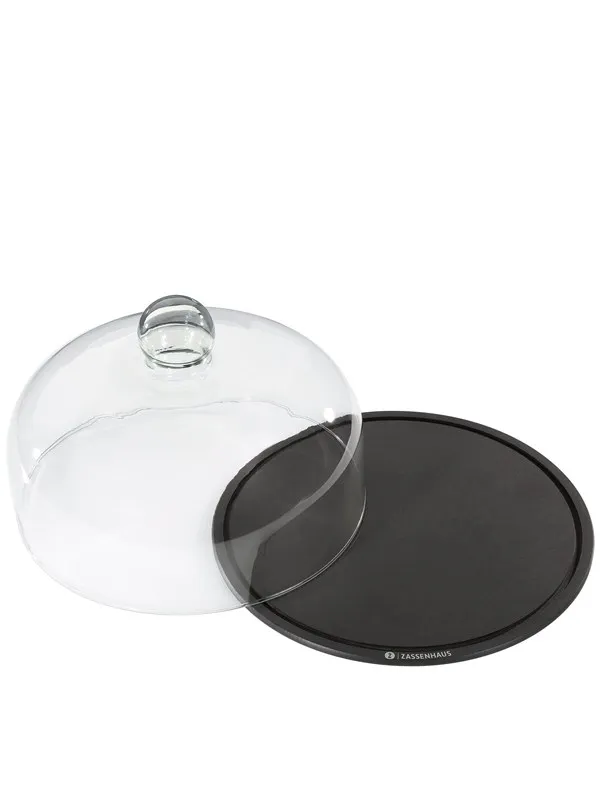 Zassenhaus Osteklokke 28cm svart bunn