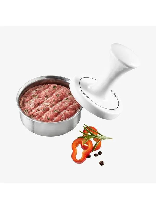 GEFU Mini-biffformer stål/porselen Ø7,8cm SPARK