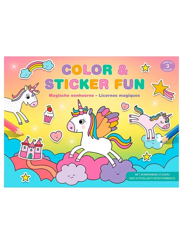 Deltas Color & Sticker Fun Magical Unicorns