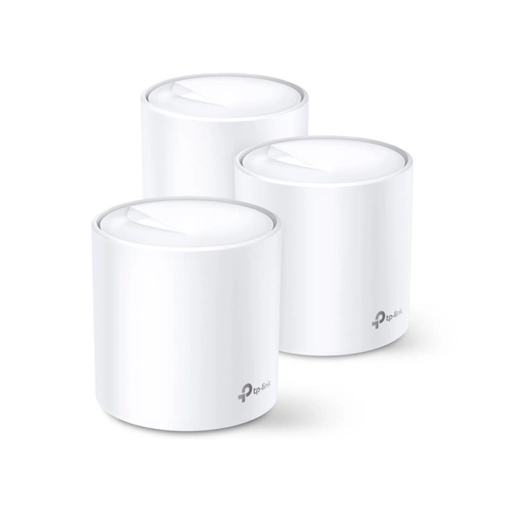 TP-Link Deco X60 - Wi-Fi-system - (3 rutere) 1GbE - Wi-Fi 6 - Dobbeltbånd