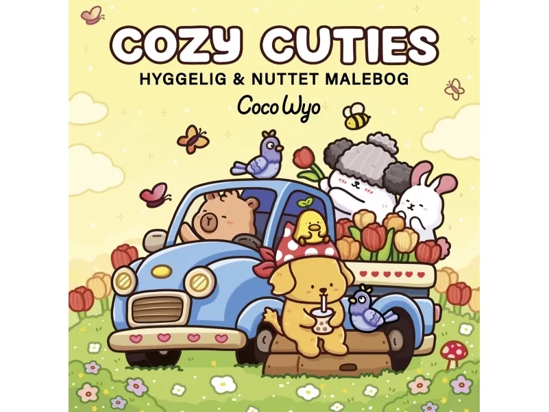 Malebok Cozy Cuties - Cozy Coloring | Coco Wyo | Språk: Dansk