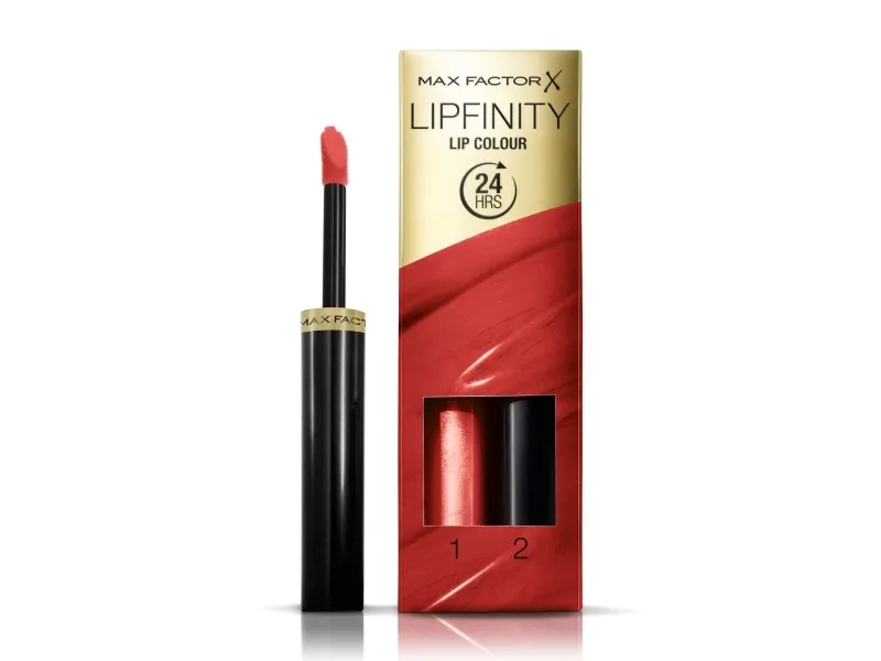 Max Factor Lipfinity Lip Colour In 125 So Glamorous 2.3ml With Top Coat 1.9g