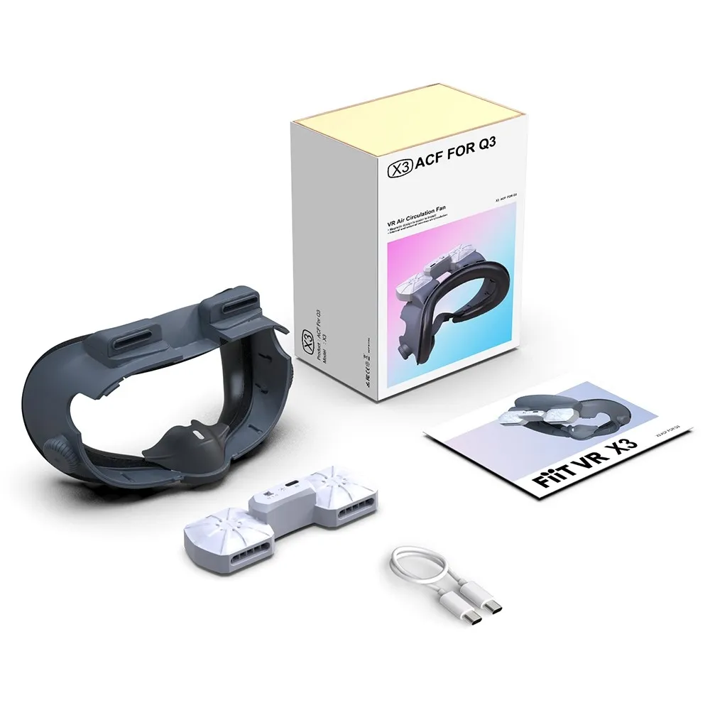 Meta Quest 3 FIIT VR X3 luftsirkulasjonsvifte ansiktspute