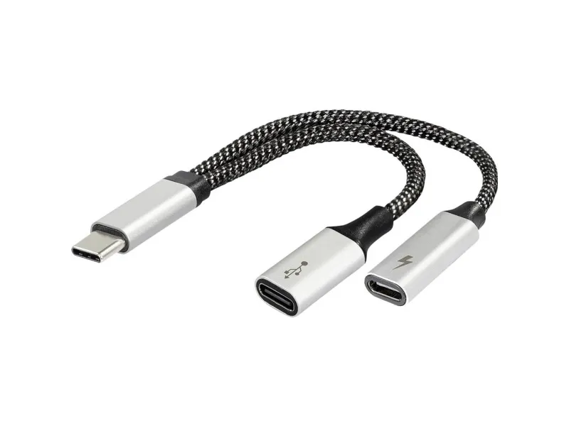 Maxtrack USB-C®-adapter [1x USB-C®-kontakt - 2x USB-C®-inngang, USB-C®-hylse] 14,5 cm