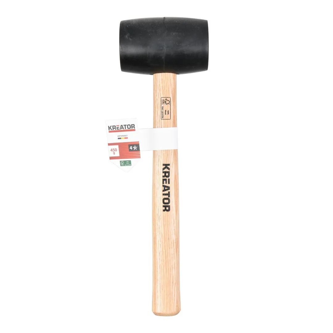 Gummihammer sort 450 gram  Ø 54 mm