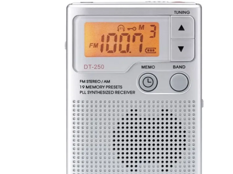 Sangean DT-250 Pocket Radio Silver