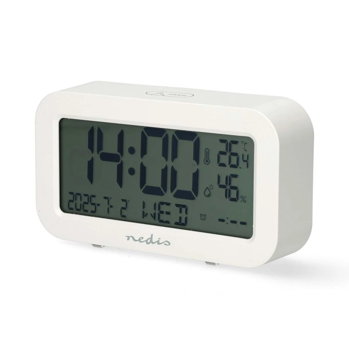 Nedis Digital Desk vekkerklokke | LCD | Bakgrunnsbelysning | slumrefunksjon | Datovisning | Timer | Tre