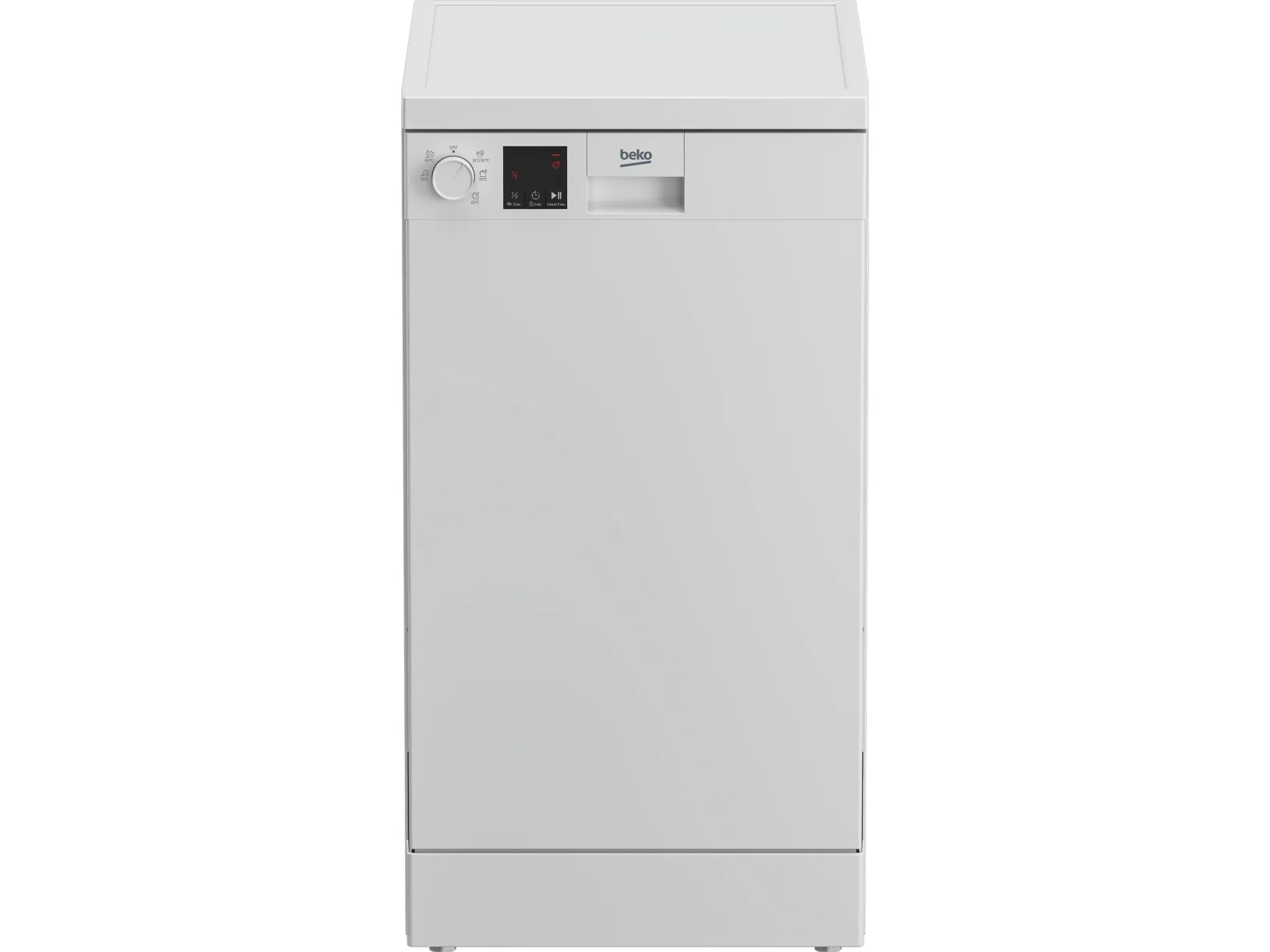 BEKO DVS05024W oppvaskmaskin frittstående - Bredde: 45 cm - Høyde: 85 cm - LED-lys - For 10 kuverter - Hvit