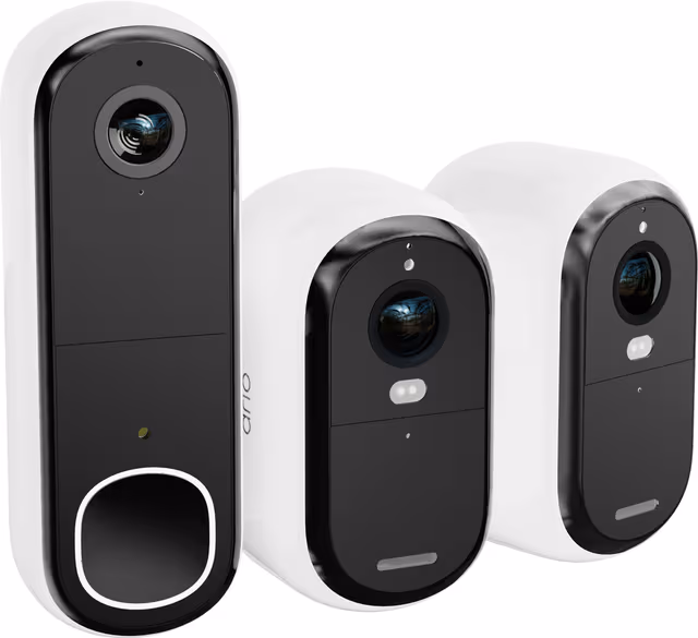 Arlo hjemmesikkerhetssett, overvåkningskamera og videodørklokke