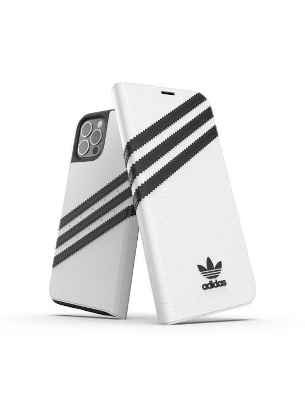 Adidas OR Booklet Case PU for iPhone 12 / 12 Pro 6.1" - White and Black