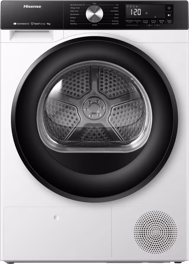 Hisense tørketrommel DH3S902BWCC (9kg)