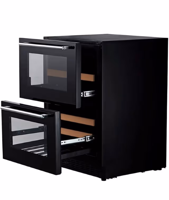 Innebygd vinkjøler - WineCave 60DD Fullglass Black