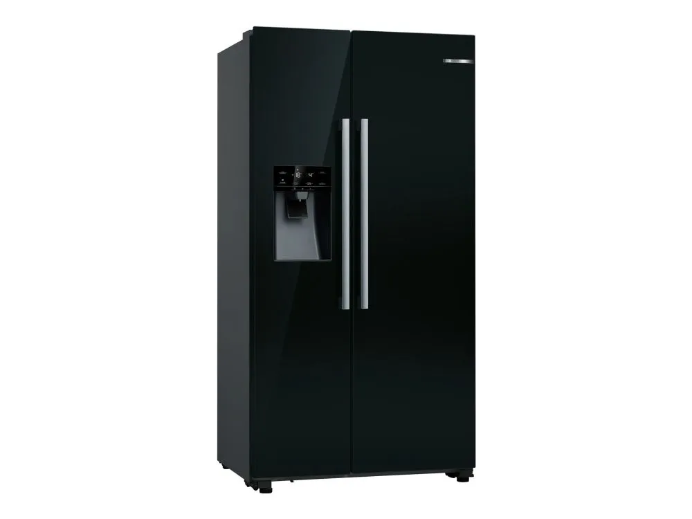 Bosch Serie | 6 KAD93ABEP - Kjøleskap/fryser - side-ved-side med vannautomat, isdispenser - bredde: 90.8 cm - dybde: 70.7 cm - høyde: 178.7 cm - 56...