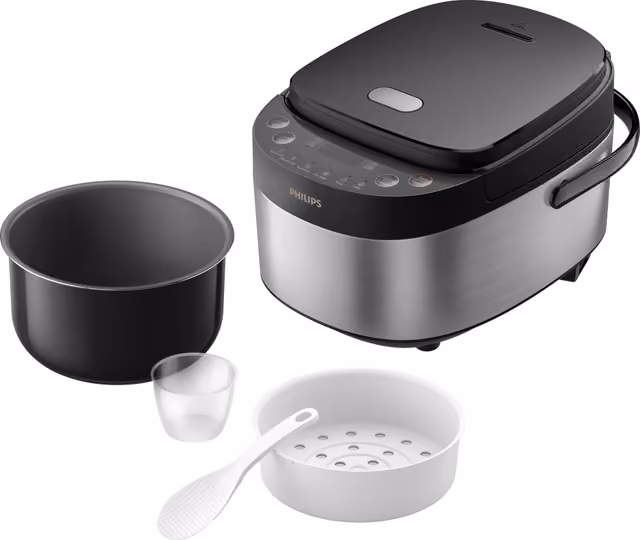 Philips Series 3000 HD3093 - Riskoker - 3 liter - 653 W - svart / sølv