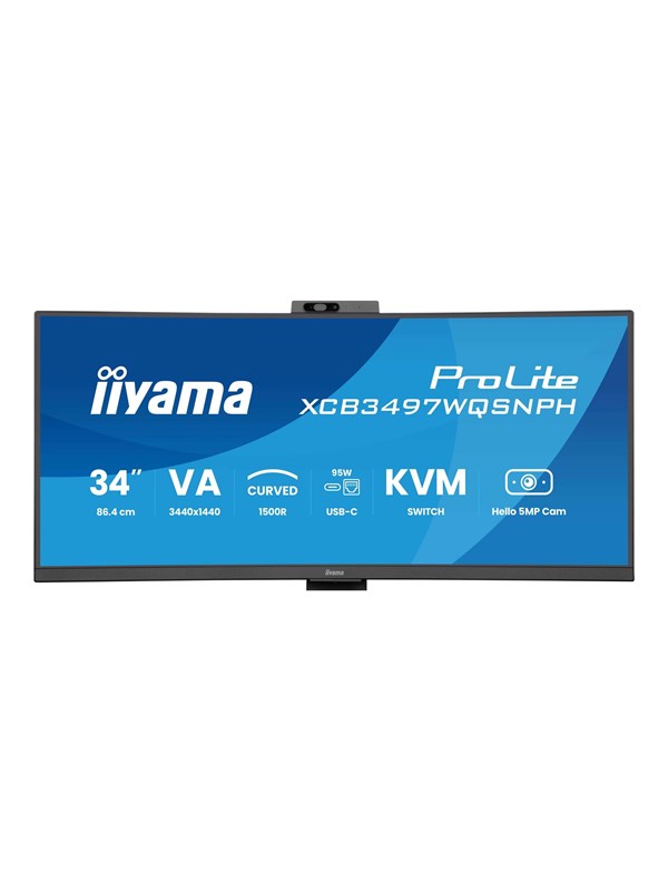 34" iiyama ProLite XCB3497WQSNPH-B1 - 3440x1440 (UWQHD) - 120Hz - VA - KVM switch