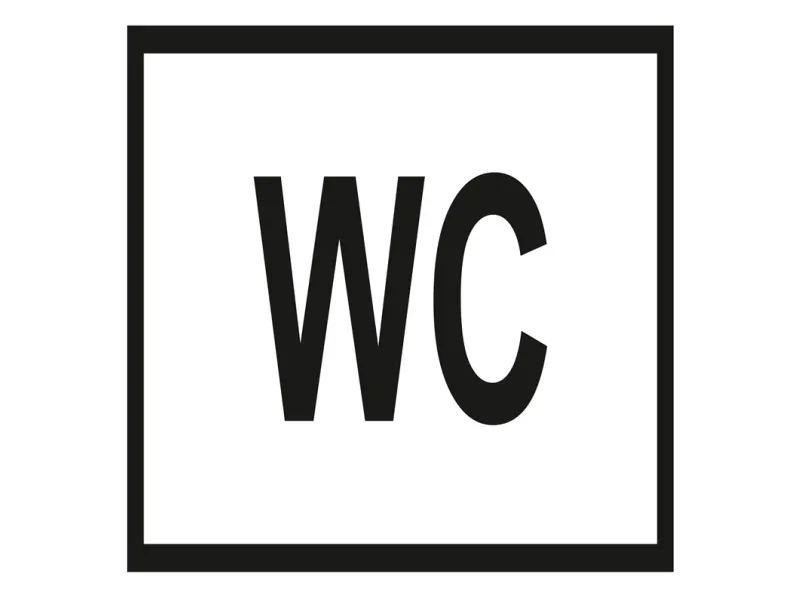Nenurodyta WC-skilt 120x120 mm