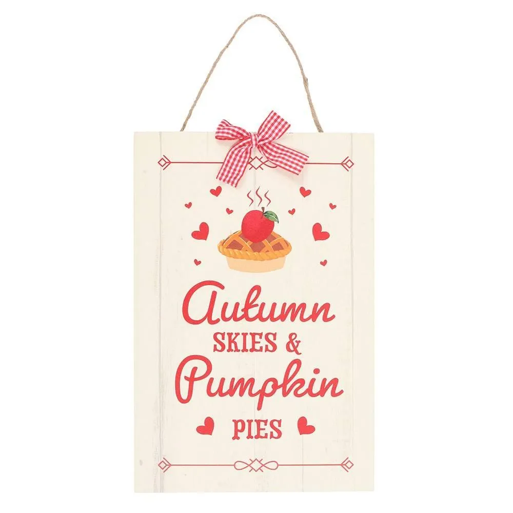 Something Different Autumn Skies & Apple Pies Hanging Sign