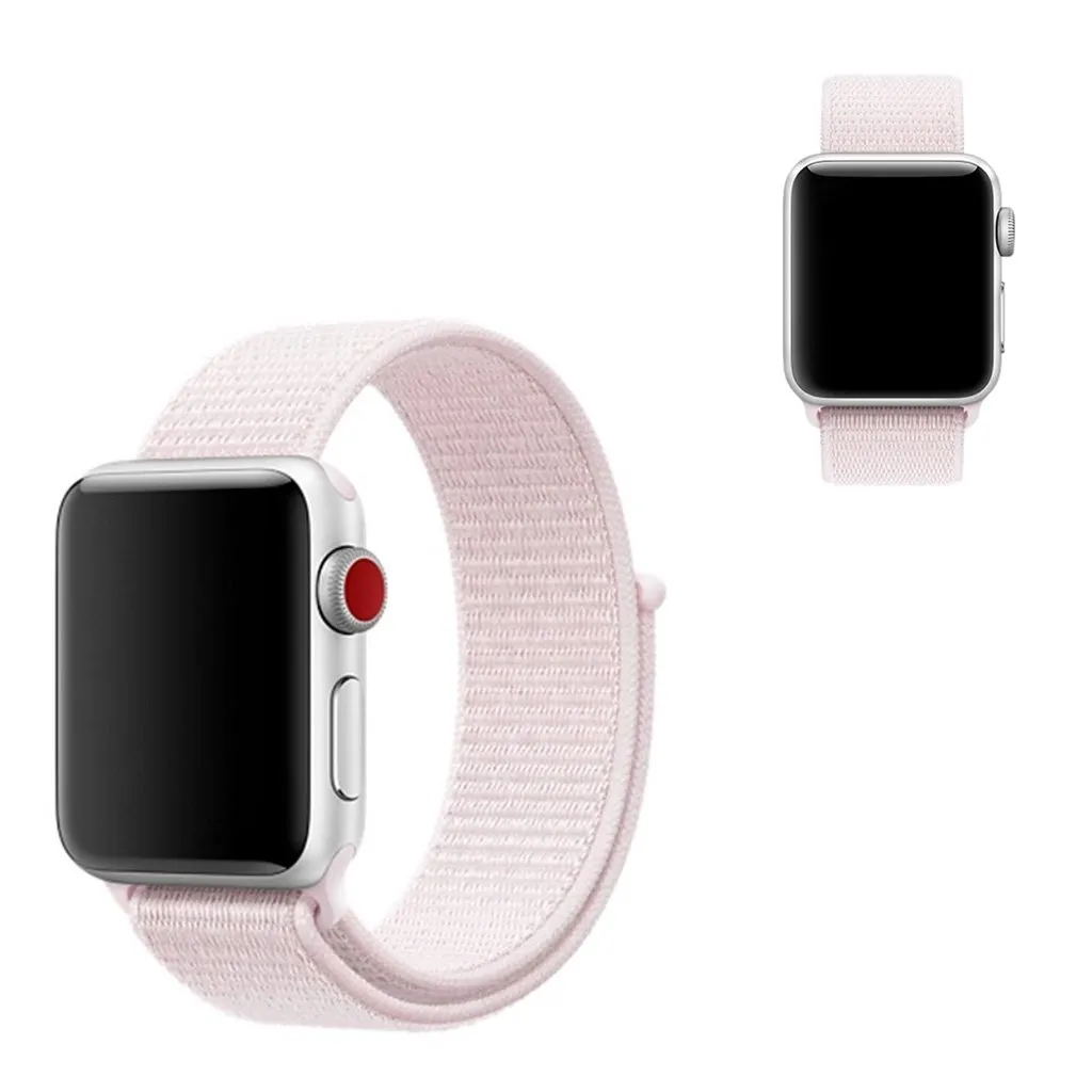 Apple Watch Series 5 40 mm ensfarget nylonarmbånd - Lyserosa