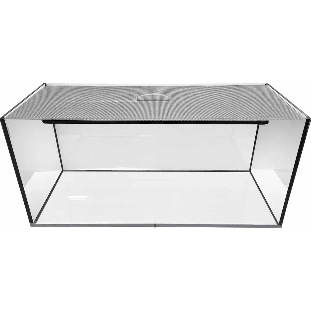 120l Smådyrsakvarie Basic 75x40x40cm Med Nett tak