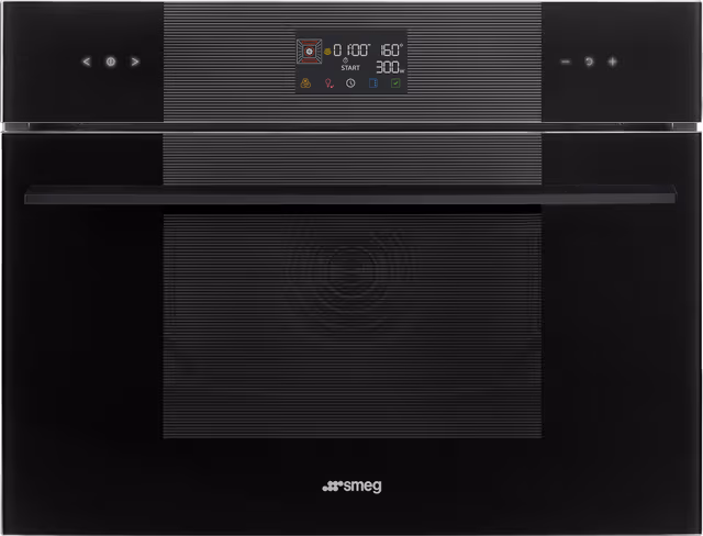 Smeg Linea Kompaktovn med mikro SO4102M1B3 (sort)
