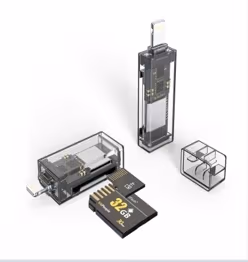 NÖRDIC Lightning-kortleser 2 spor SD, MicroSD UHS-I