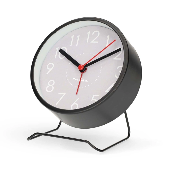 Nedis Analog Desk Alarm Clock | slumrefunksjon | Stille urverk | Sort