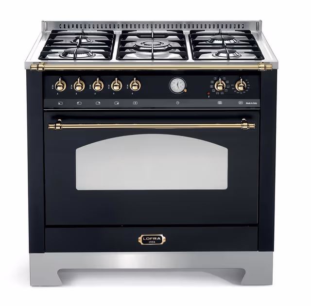 Lofra - Dolce Vita 90 cm (1 ovn) (Svart/Messing) Gass