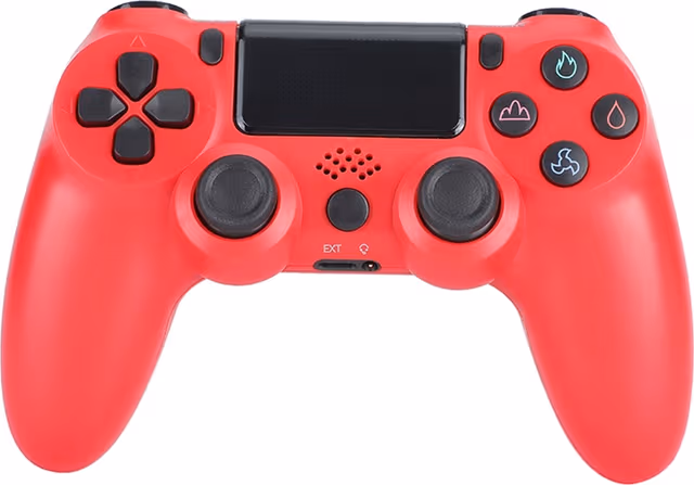 Trådløs spillkontroller for Sony PS4 Bluetooth-gamepad med vibrasjon - Rød