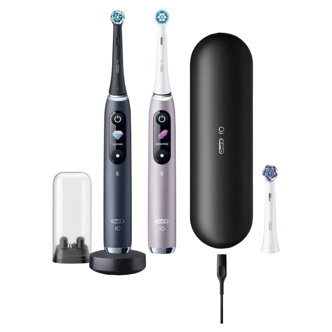 Oral-B iO 9 Series Duo elektriske tannbørster - svart og rosa