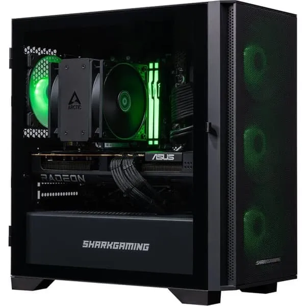 Shark Maelstrom R523 Gaming PC / R5-5500, RX 9060 8G, 1TB NVMe, 16GB, Air Cooler, Windows 11 home
