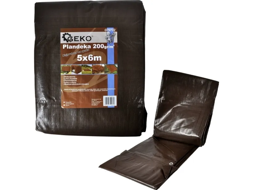 Geko presenning ekstra grov/brun 200 g 2x3 m
