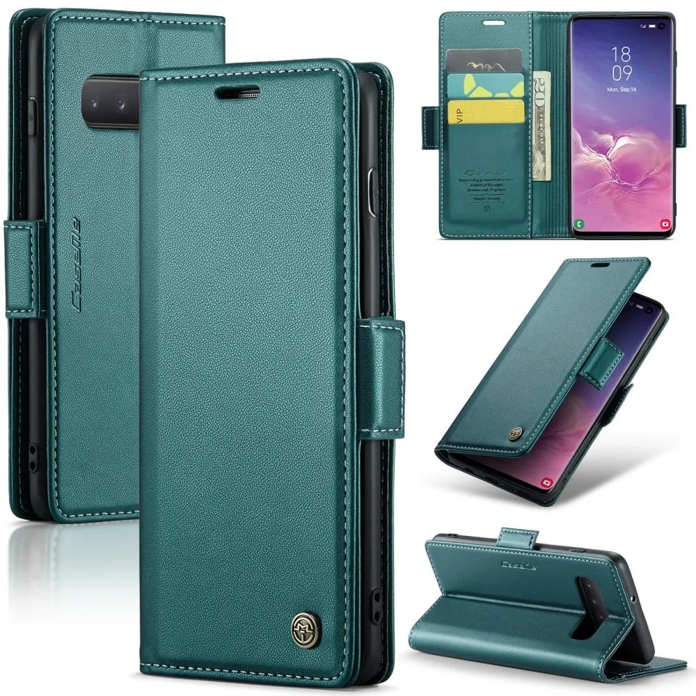 CaseMe Samsung Galaxy S10 Smooth Etui - Grønn