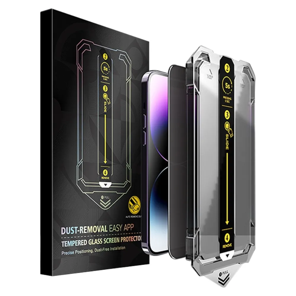 For iPhone 15 Anti - Spy Privacy Skjermbeskytter i Herdet Glass