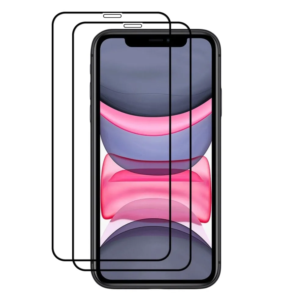 2 stk AMORUS ekstra sterk skjermbeskytter i glass til iPhone 11