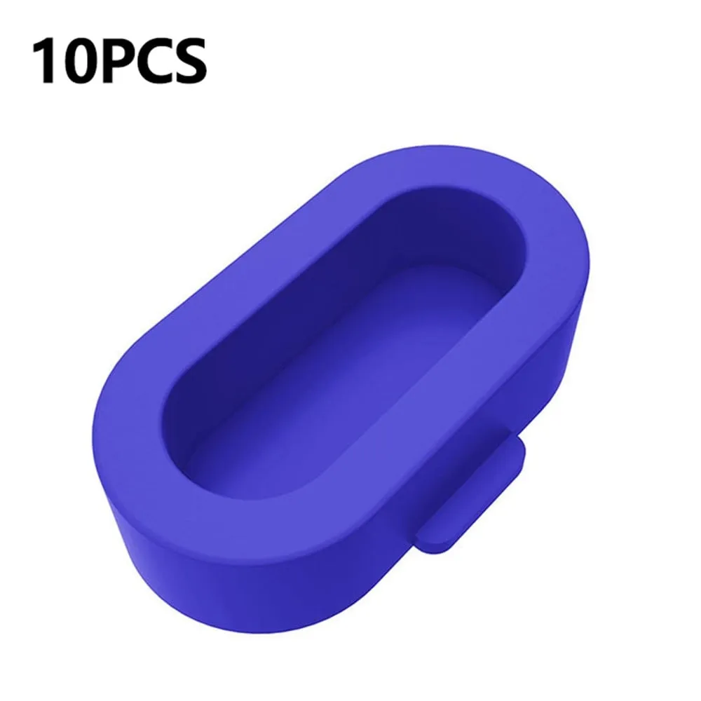 10Scratch Resistants Garmin Watch Charging Port Dust Plugs Silicone Protective Covers - Blue