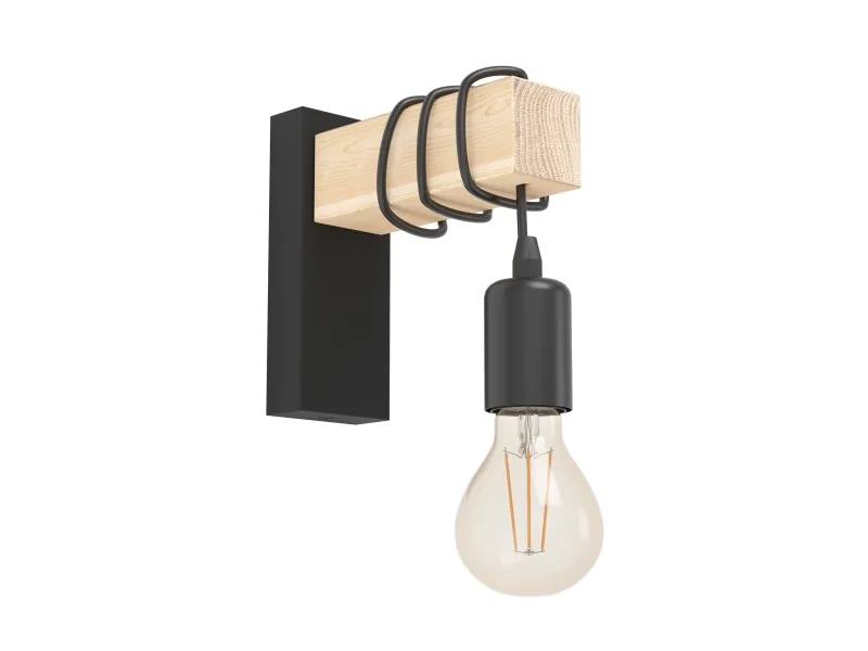 EGLO TOWNSHEND Vegglampe - Sort