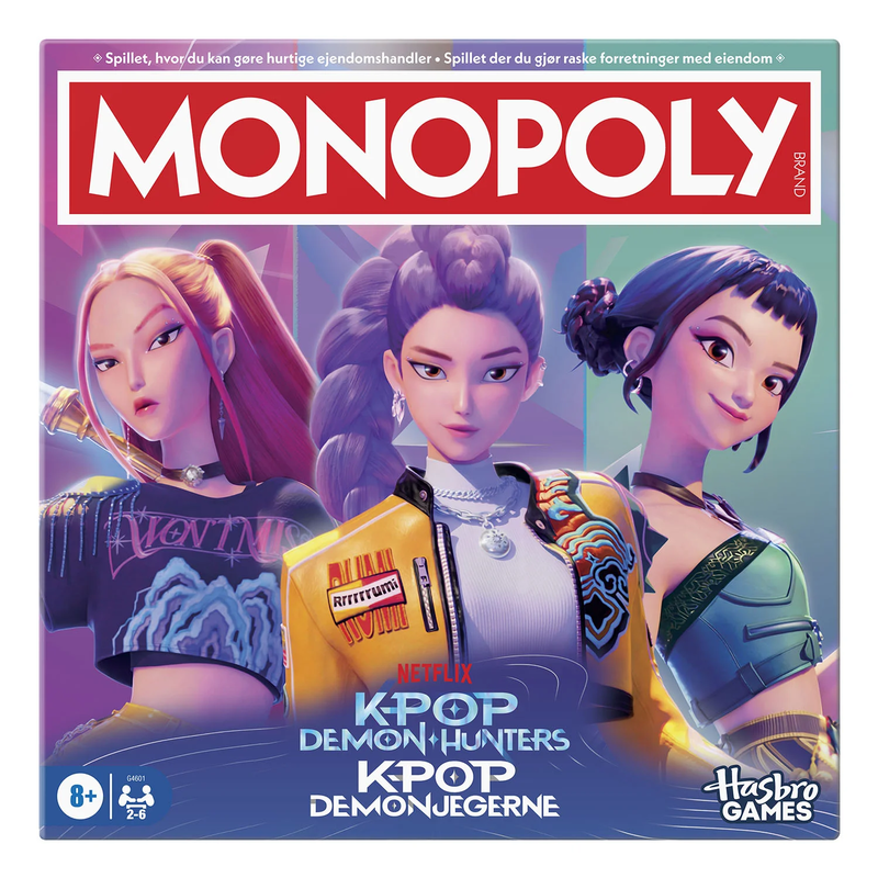 K POP Demon Hunters Monopoly (DK/NO)