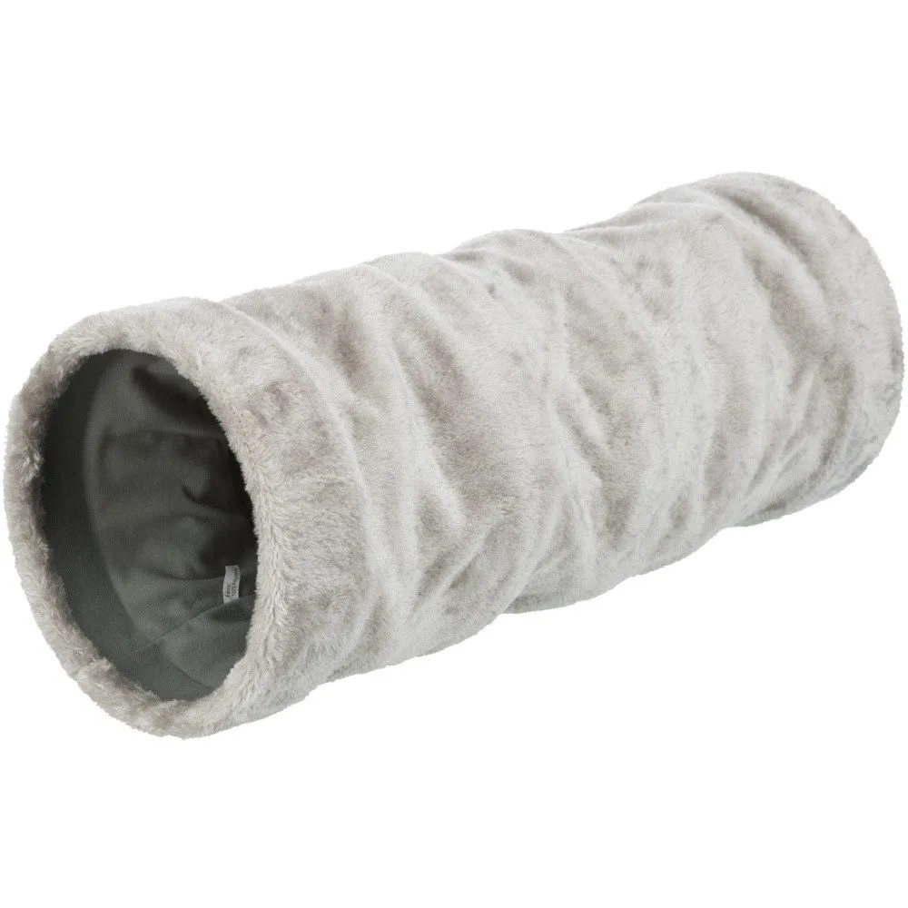 Trixie Playing tunnel plush ø 22 × 60 cm grey
