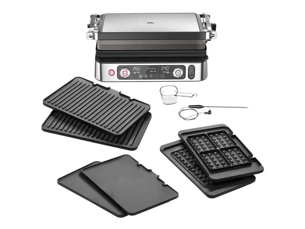 Braun MultiGrill 9 Pro CG 9167 - Grill - elektrisk - 1702 kvadratcentimeter - svart/rustfritt stål
