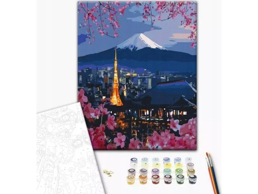 BRUSHME Mal etter tall, 40x50 cm, reise i Japan, 1 stk.