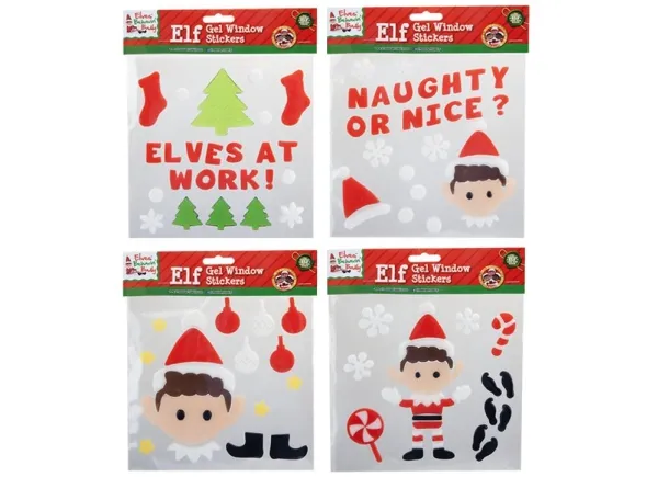 Elves Behavin' Badley Elf Gel Sticker Set 4 asst.