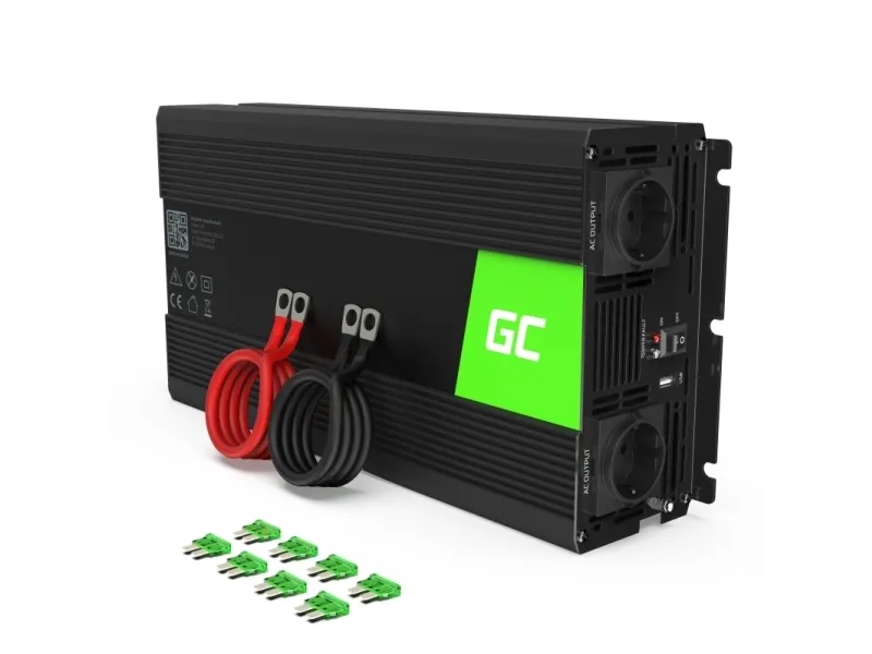 GreenCell inverter 12V til 230V/1500W modif. sinus