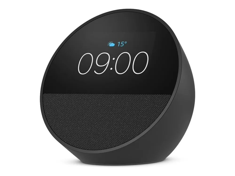 Amazon smart høyttaler echo spot 2024 svart