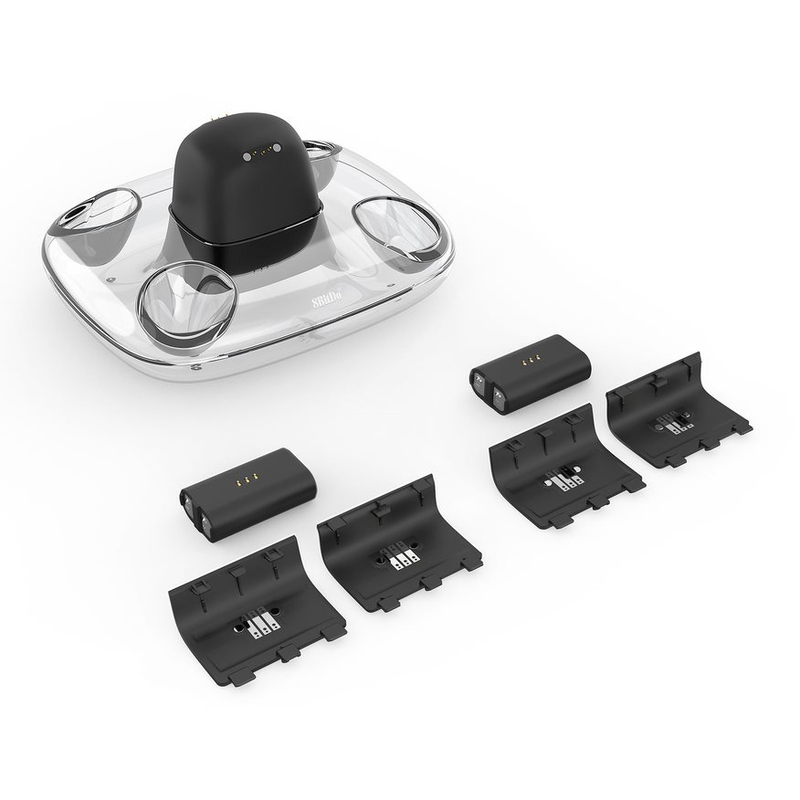 8BitDo Dual Charging Dock + 2 batteries for Xbox One + Series X/S - Black - Microsoft Xbox One